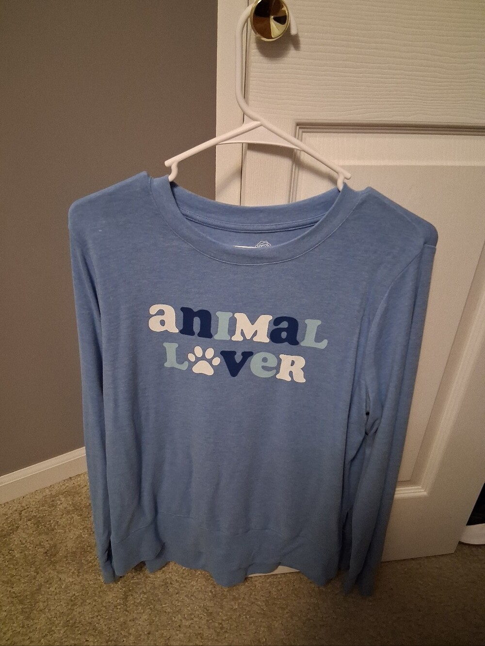 Women's Positive Tees animal lover long sleeve shirt